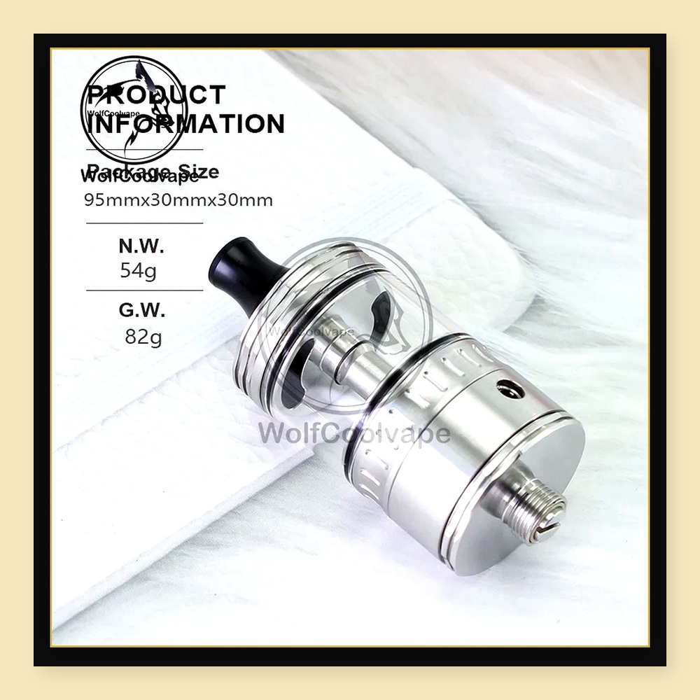 Wolfcoolvape NOLA RTA 22mm Reb - đánh giá và giá Vaping Air