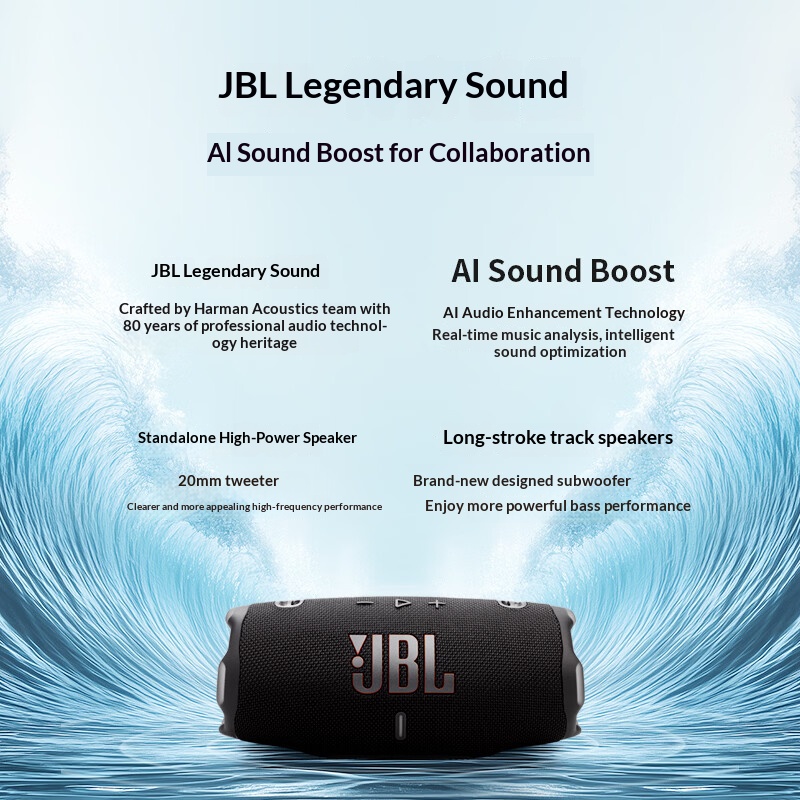 JBL CHARGE6 Water wading Scene - đánh giá và giá Anker Speaker Soundcore Boom 2